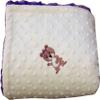 Lil' Cub Hub Minky Blanket, Yellow Dot/Purple Rosebud, Girl Bear view 2