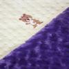 Lil' Cub Hub Minky Blanket, Yellow Dot/Purple Rosebud, Girl Bear view 3