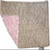 Lil' Cub Hub Minky Burp Cloth, Mocha Dot/Pink Rosebud view 3