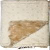 Lil' Cub Hub Minky Burp Cloth, Cream Dot/Camel Rosebud view 1