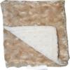 Lil' Cub Hub Minky Burp Cloth, Cream Dot/Camel Rosebud view 2