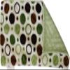 Lil' Cub Hub Minky Burp Cloth, Green Brown Circles Print/Sage Dot view 4