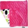 Lil' Cub Hub Minky Burp Cloth, Hot Pink Circles Print/Hot Pink Dot view 3