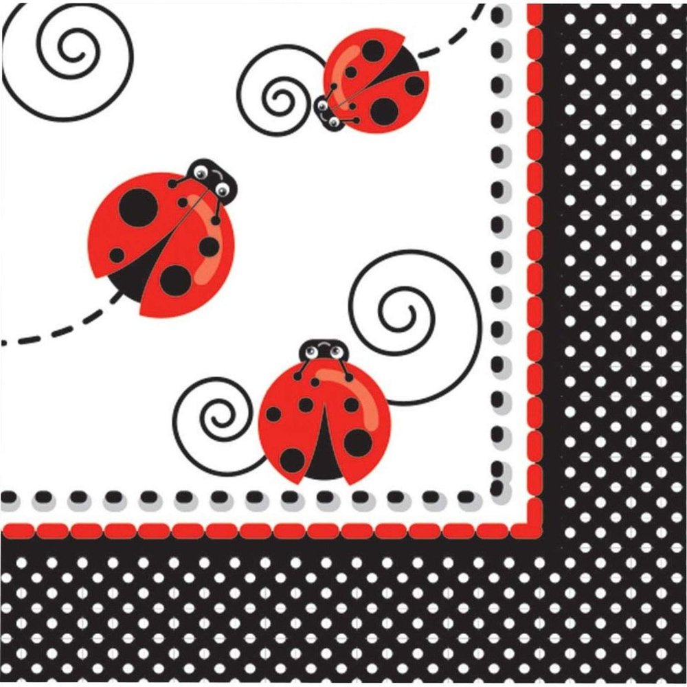 Forum Novelties Party Supplies 72931 Ladybug Luncheon Napkins, One Size, Pack of 1