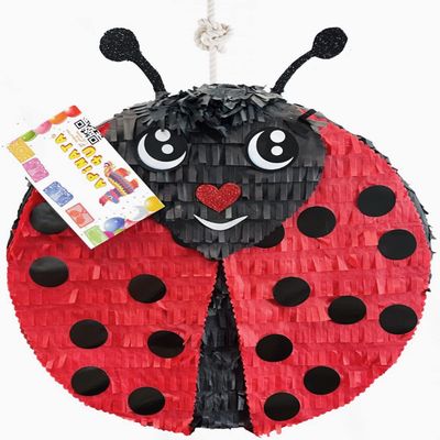APINATA4U 16" First Birthday Ladybug Pinata - Delightful Ladybug Themed Party Decoration for Love Bug Valentine's Day Celebrations!