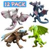 4 Inch Realistic Detail Dragon Toy Set with Gift Box, 12 Pcs Mini Dragon Figure in and Styles, Theme Party Favors Toy for Kids, Goody Bag Filler, Bulk Gifts, Cake Toppers view 3