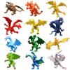 4 Inch Realistic Detail Dragon Toy Set with Gift Box, 12 Pcs Mini Dragon Figure in and Styles, Theme Party Favors Toy for Kids, Goody Bag Filler, Bulk Gifts, Cake Toppers view 4
