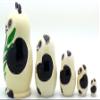 BuyRussianGifts Panda Nesting Doll Hand Painted 5 Piece Small Set Stacking Set 4 inch Tall view 3