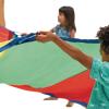 Excellerations Brawny Tough 6-Foot Rainbow Play Parachute for Kids with 8 Handles, Kids Toy, Gym Parachute view 3