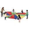 Excellerations Brawny Tough 12-Foot Rainbow Play Parachute for Kids with 12 Handles, Kids Toy, Gym Parachute view 1