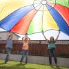 Excellerations Brawny Tough 12-Foot Rainbow Play Parachute for Kids with 12 Handles, Kids Toy, Gym Parachute view 4
