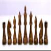 StonKraft - Wooden Chess Pieces Pawn with Extra Queens Chessmen Figurine Pieces Coins (3.75" King Height) view 2