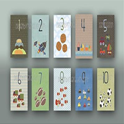 DesignByMaya Kids Flash Cards Count The Numbers 1 to 10