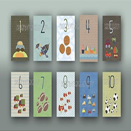 DesignByMaya Kids Flash Cards Count The Numbers 1 to 10