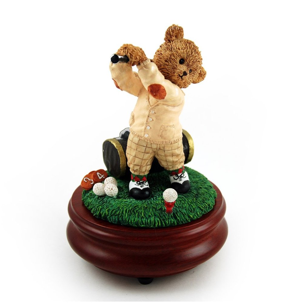 Thread Bears - The Perfect Swing with Golfer Threadbear Musical Figurine - Many Songs to Choose - Rock Around The Clock