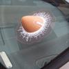 2 Piece Football Through Broken Cracked Window Practical Joke view 1