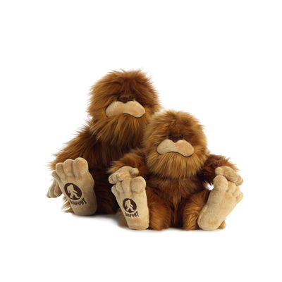 Aurora Mysterious Fantasy Big Foot Stuffed Animal - Mythical Companion - Imaginative Adventures - Brown 16.5 Inches