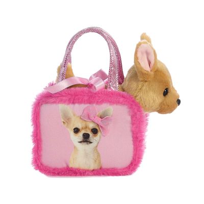 Aurora Fashionable Fancy Pals Pretty in Pink Stuffed Animal - Mini Plush with Purse for Dress Up Fun - Perfect for Kids 3+ Years, Costumes, and Birthdays - Multicolor 6.5 Inches