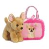 Aurora Fashionable Fancy Pals Pretty in Pink Stuffed Animal - Mini Plush with Purse for Dress Up Fun - Perfect for Kids 3+ Years, Costumes, and Birthdays - Multicolor 6.5 Inches view 3
