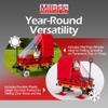 Millside Industries All Season Convertible Wood Wagon Cart with Flat-Free Tires, Sleigh Runners, Side Pads and Half Canopy with Plastic Cover Shield, Red, 16" x 34" view 2