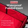 Millside Industries All Season Convertible Wood Wagon Cart with Flat-Free Tires, Sleigh Runners, Side Pads and Half Canopy with Plastic Cover Shield, Red, 16" x 34" view 4