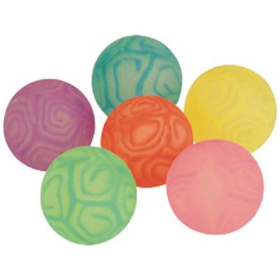 Dozen Assorted Swirl Design Rubber Hi Bounce Super Balls