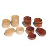WE Games Wood Backgammon Chips with Cloth Pouch - Brown & Natural 1.125 in. Diameter - Set of 30 view 3