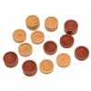 WE Games Wood Backgammon Chips with Cloth Pouch - Brown & Natural 1.125 in. Diameter - Set of 30 view 4