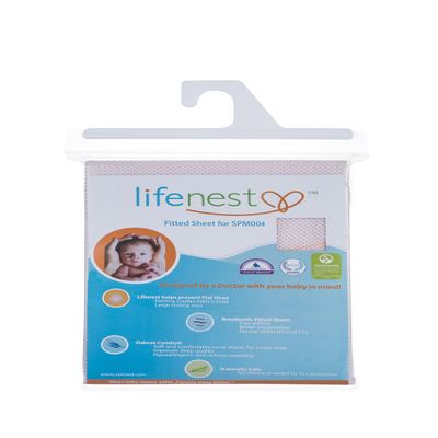 Ubimed Breathable Fitted Sheet for Lifenest, Pink