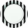 Black Striped Paper Plates, 8ct, One Size (38055) view 1