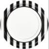 Black Striped Paper Plates, 8ct, One Size (38055) view 2