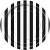 Black Striped Paper Plates, 8ct, One Size (38055) view 3