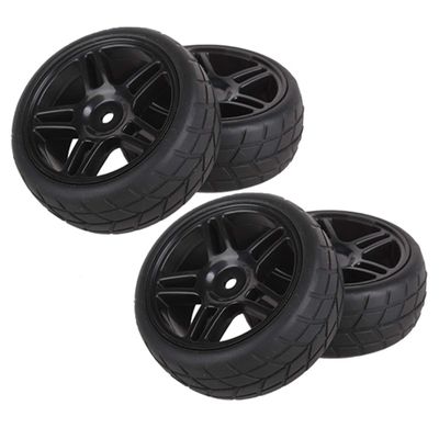 BQLZR Rubber Hub Wheel Rim&Tires 1:10 On-road Racing Car RC Pack Of 4 (20111)