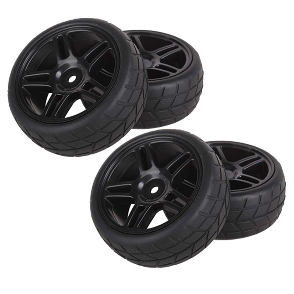 BQLZR Rubber Hub Wheel Rim&Tires 1:10 On-road Racing Car RC Pack Of 4 (20111)