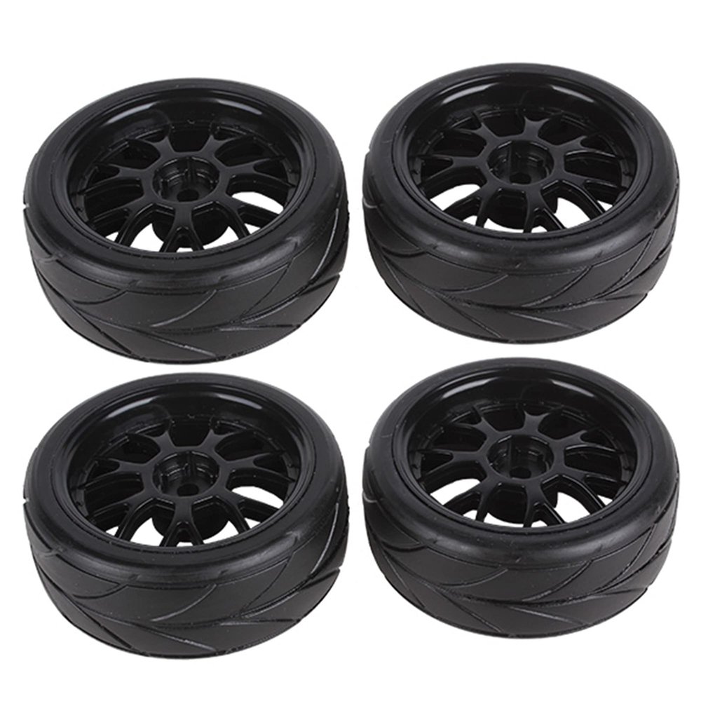 BQLZR Y Shape Wheel Rim&Tires Replacement for HSP 1:10 On-Road RC Flat Racing Car 20106 Pack of 4