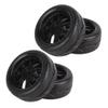 BQLZR Y Shape Wheel Rim&Tires Replacement for HSP 1:10 On-Road RC Flat Racing Car 20106 Pack of 4 view 2