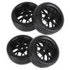 BQLZR Y Shape Wheel Rim&Tires Replacement for HSP 1:10 On-Road RC Flat Racing Car 20106 Pack of 4 view 3