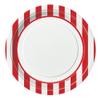 Unique 38005 Red Striped Dinner Party Plates, 8 Ct. view 1