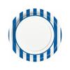 Stripes Round Dinner Paper Plates - 9" | Royal Blue | 8 Pcs view 3