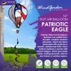 Hot Air Balloon Hanging Garden Spinner 16" - Vibrant Patriotic Eagle Design, Weather-Resistant Outdoor Decor, Durable & Lightweight for Patios, Yards, and Gardens - Eye-Catching Wind Spinner view 2