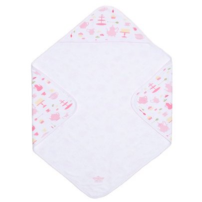 Baby Hooded Towel Tea Party