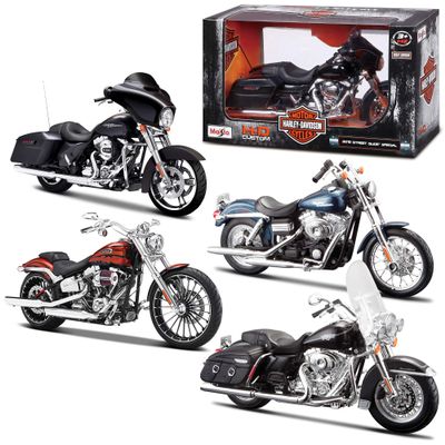 Maisto 1:12 H-D Motorcycles Asst, M32320 (Assorted Color)