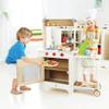 Hape Wooden Cookn Serve Kitchen| Pretend Role Play Kitchen Set with Pull-Out Counter and Chalkboard for Kids view 3