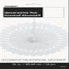 White Solid Premium Tissue Paper Fan - 16" (1 Count) - Stylish Decoration, Perfect For Parties & Events view 2