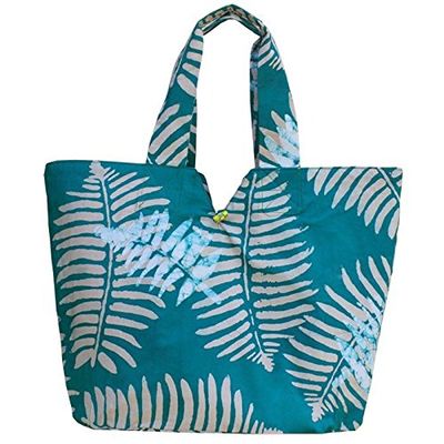 African Kitenge Print Tote Bags - Jungle Emerald
