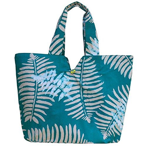 African Kitenge Print Tote Bags - Jungle Emerald