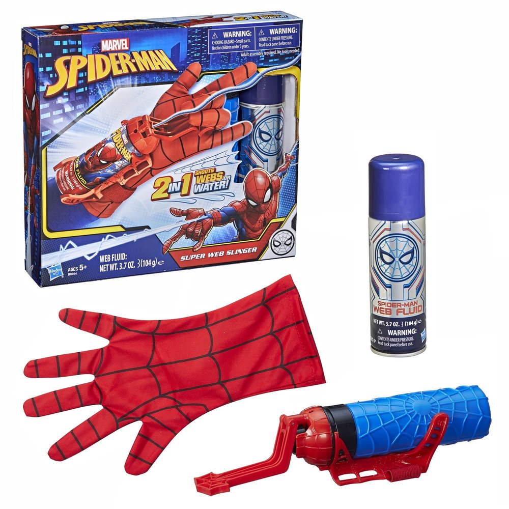 Marvel Spider-Man Super Web Slinger, 2-In-1 Shoots Webs or Water, Web Shooter Toy, Role-Play Toys, 5 Year Old Boys and Girls and Up (Amazon Exclusive)