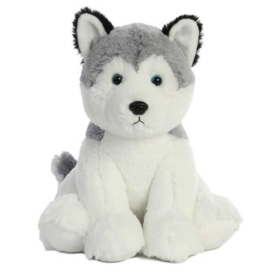 Aurora Cuddly Husky Stuffed Animal - Cozy Comfort - Endless Snuggles - Gray 14 Inches