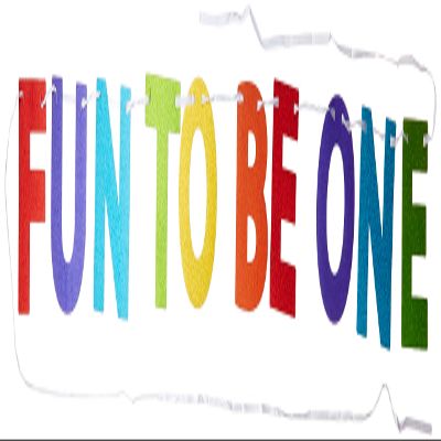 1st Birthday Rainbow Glitter Ribbon Letter Banner