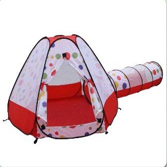 Best to Buy 43 Hx70.8Wx62L" Children's Tents Safari Tent and Tunnel Com.(can be used for 3-4 people)